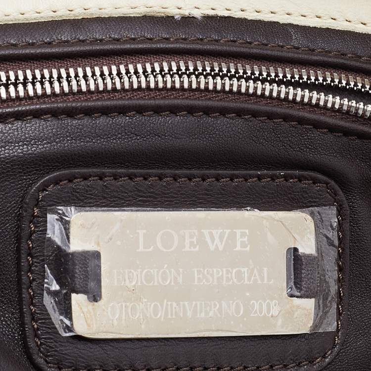 Pre Owned Loewe Light Beige Leather Special Edition Embellished Aire Hobo
