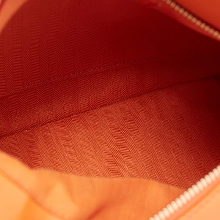 Pre Owned Loewe Orange Leather Small Puzzle Shoulder Bag