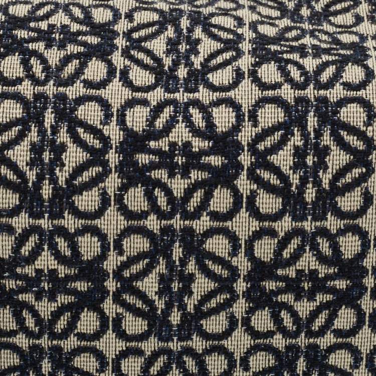 Pre Owned Loewe Dark Blue Canvas Small Cubi Shoulder Bag