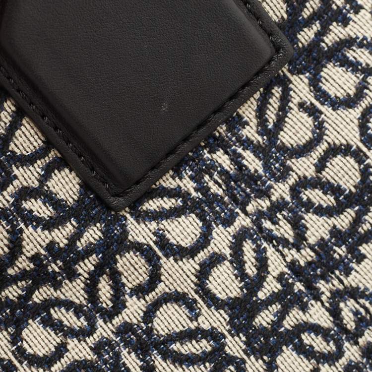 Pre Owned Loewe Dark Blue Canvas Small Cubi Shoulder Bag