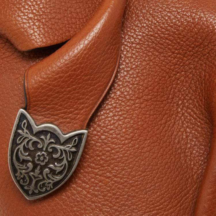 Pre Owned Loewe Brown Leather Bunny Shoulder Bag