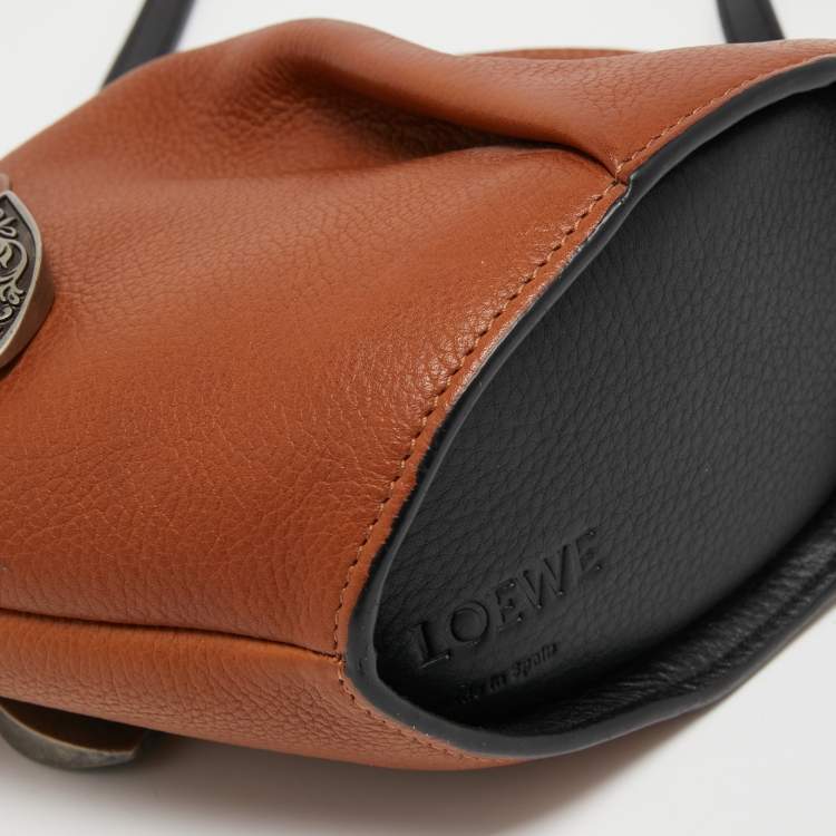 Pre Owned Loewe Brown Leather Bunny Shoulder Bag