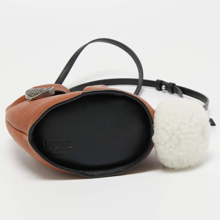 Pre Owned Loewe Brown Leather Bunny Shoulder Bag