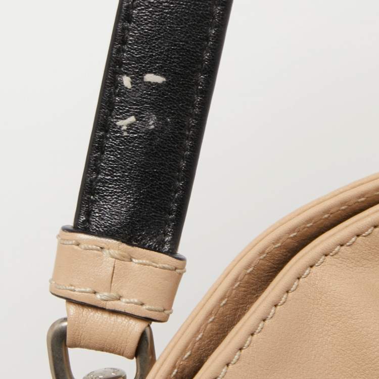 Pre Owned Loewe Beige Leather Flamenco Crossbody Bag