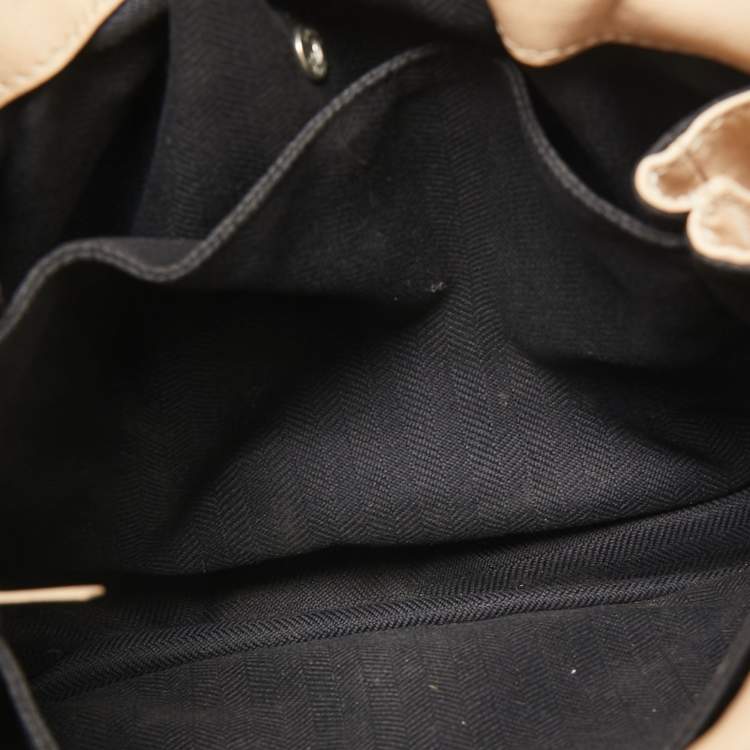 Pre Owned Loewe Beige Leather Flamenco Crossbody Bag