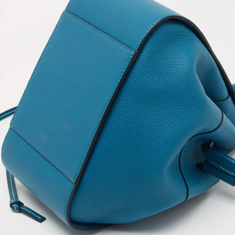 Pre Owned Loewe Blue Leather Small Hammock Shoulder Bag