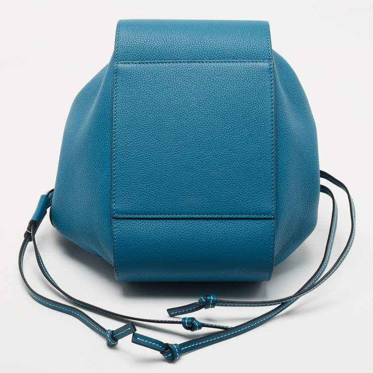 Pre Owned Loewe Blue Leather Small Hammock Shoulder Bag