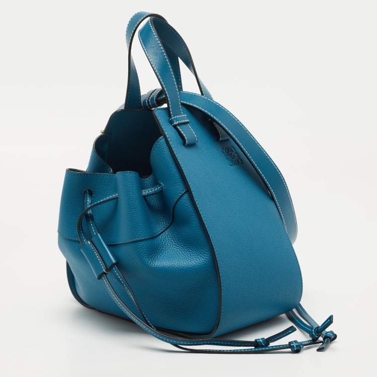 Pre Owned Loewe Blue Leather Small Hammock Shoulder Bag