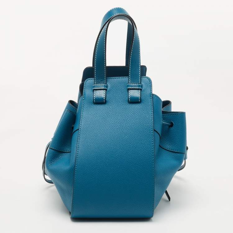 Pre Owned Loewe Blue Leather Small Hammock Shoulder Bag