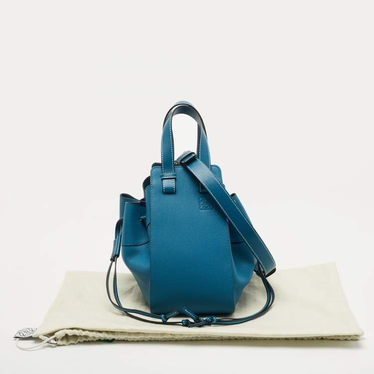 Pre Owned Loewe Blue Leather Small Hammock Shoulder Bag