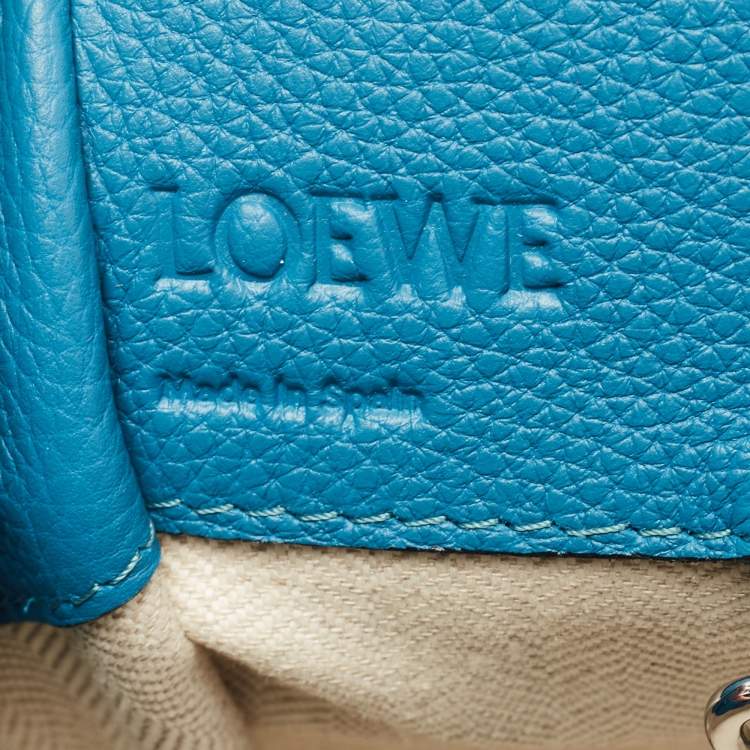 Pre Owned Loewe Blue Leather Small Hammock Shoulder Bag