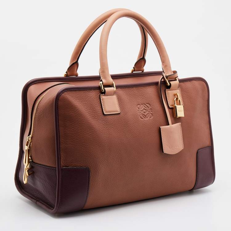 Pre Owned Loewe Multicolor Leather Amazona Satchel