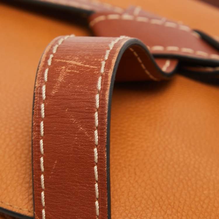 Pre Owned Loewe Brown Leather Large Gate Shoulder Bag