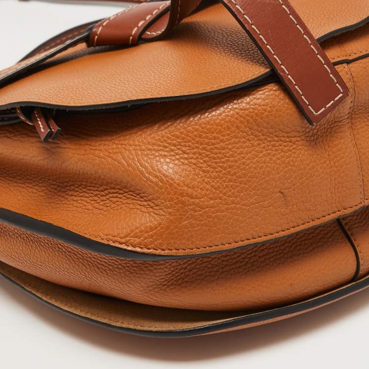 Pre Owned Loewe Brown Leather Large Gate Shoulder Bag