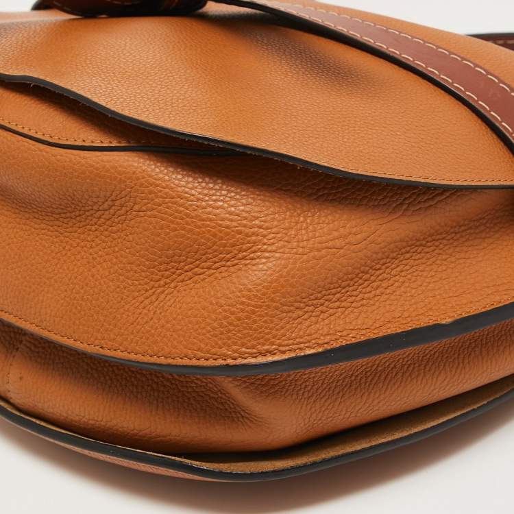 Pre Owned Loewe Brown Leather Large Gate Shoulder Bag