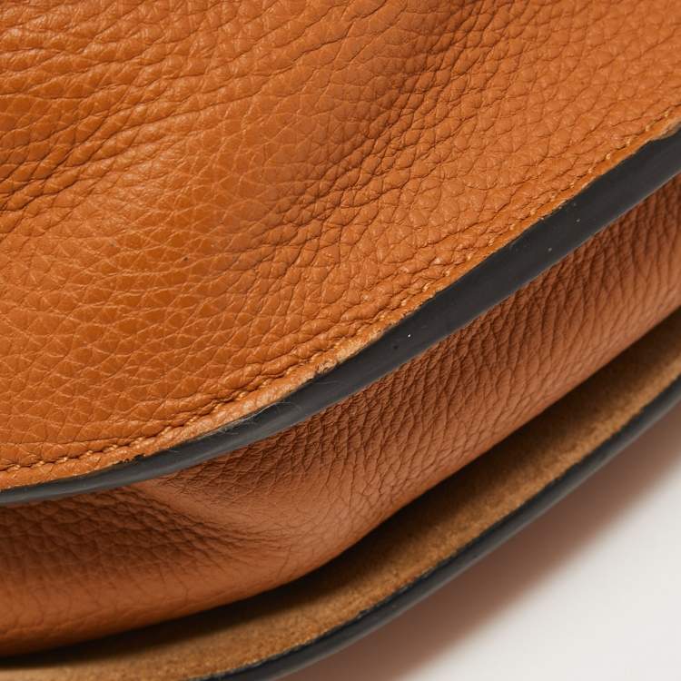 Pre Owned Loewe Brown Leather Large Gate Shoulder Bag