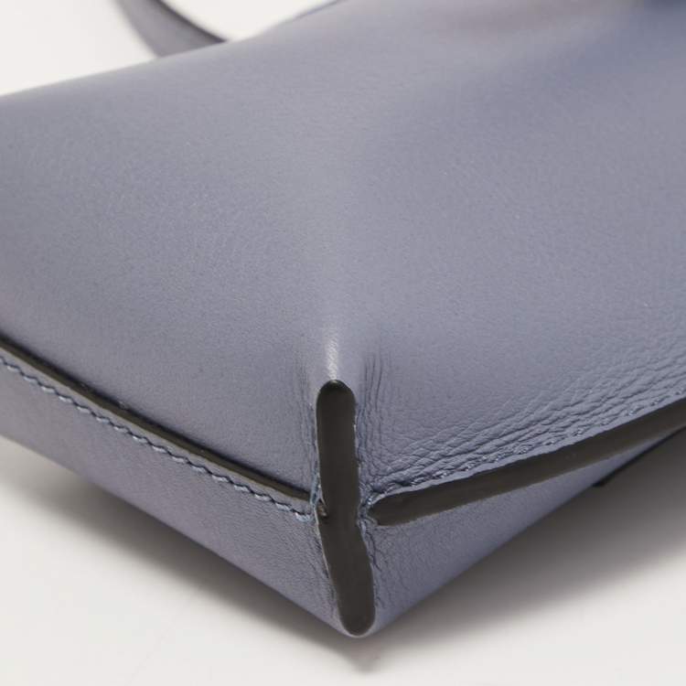 Pre Owned Loewe Grey Leather Elephant Pocket Pouch Crossbody Bag