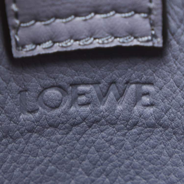 Pre Owned Loewe Grey Leather Elephant Pocket Pouch Crossbody Bag
