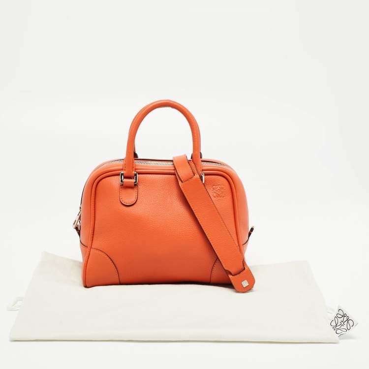 Pre Owned Loewe Orange Leather Amazona 23 Bag