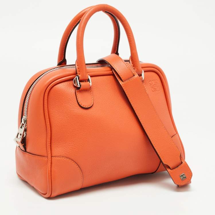 Pre Owned Loewe Orange Leather Amazona 23 Bag