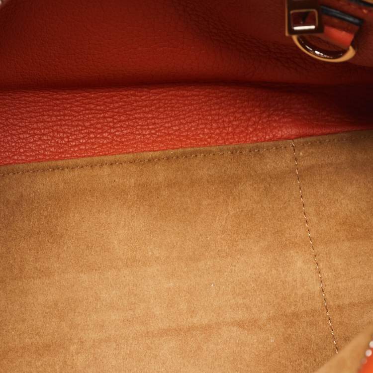 Pre Owned Loewe Orange Leather Amazona 23 Bag