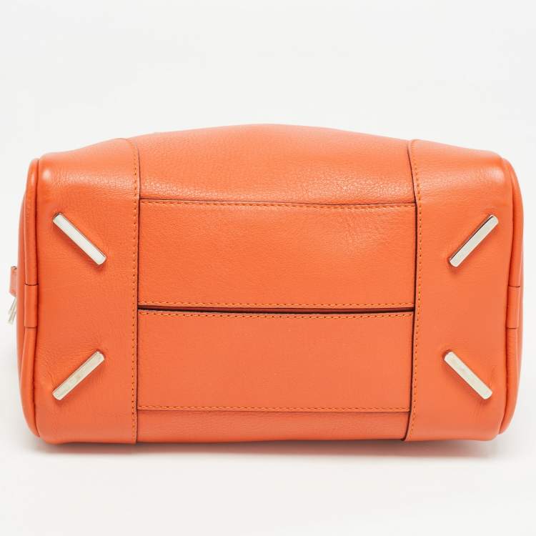 Pre Owned Loewe Orange Leather Amazona 23 Bag