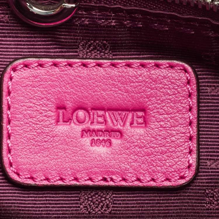 Pre Owned Loewe Pink Leather Heritage Tote