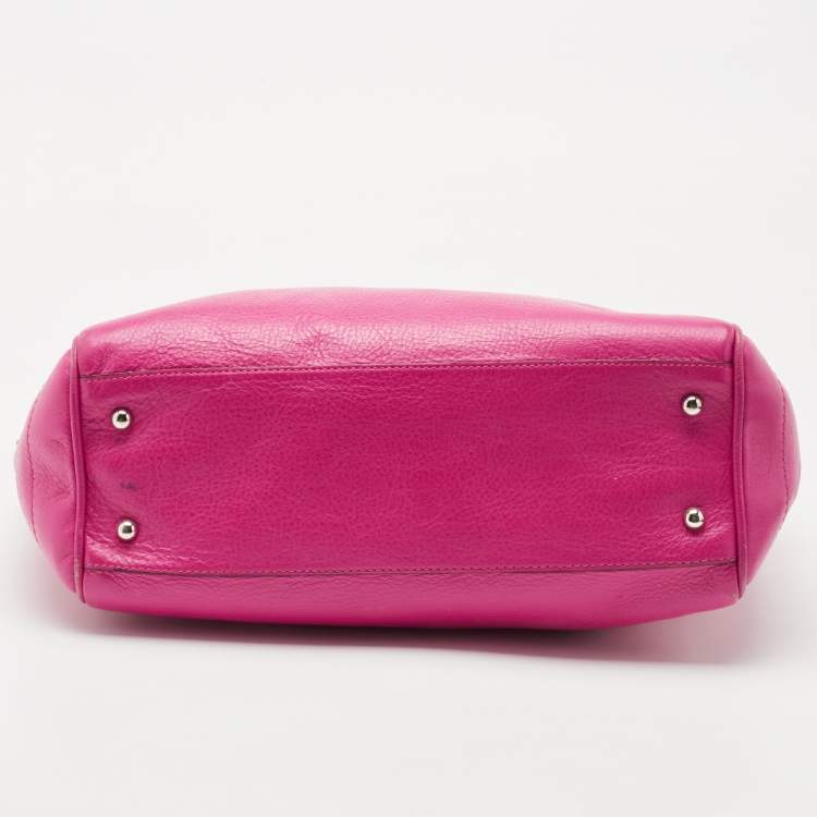 Pre Owned Loewe Pink Leather Heritage Tote