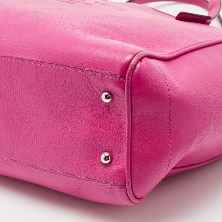 Pre Owned Loewe Pink Leather Heritage Tote
