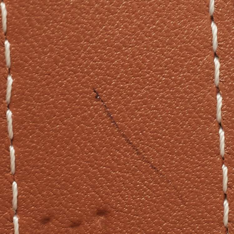 Pre Owned Loewe Brown/Cream Raffia and Leather Basket Tote