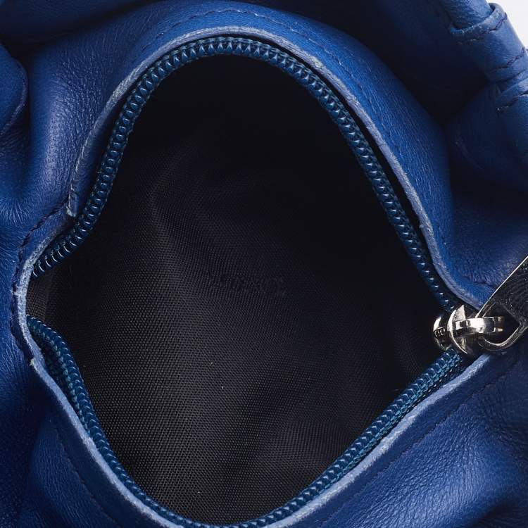 Pre Owned Loewe Blue Leather Aire Coin Purse