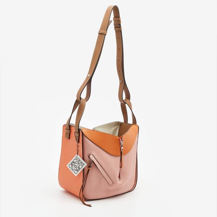 Pre Owned Loewe Tricolor Leather Small Hammock Shoulder Bag