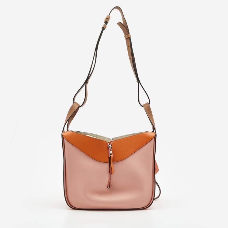 Pre Owned Loewe Tricolor Leather Small Hammock Shoulder Bag