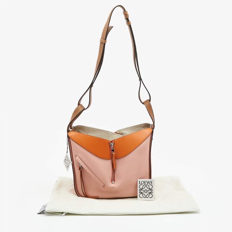 Pre Owned Loewe Tricolor Leather Small Hammock Shoulder Bag