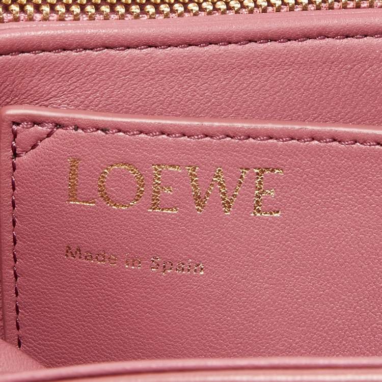Pre Owned Loewe Old Rose Leather Goya Chain Shoulder Bag