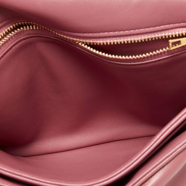 Pre Owned Loewe Old Rose Leather Goya Chain Shoulder Bag