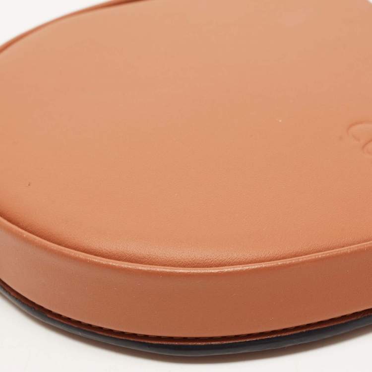 Pre Owned Loewe Tan Leather Mini Heel Pouch Bag