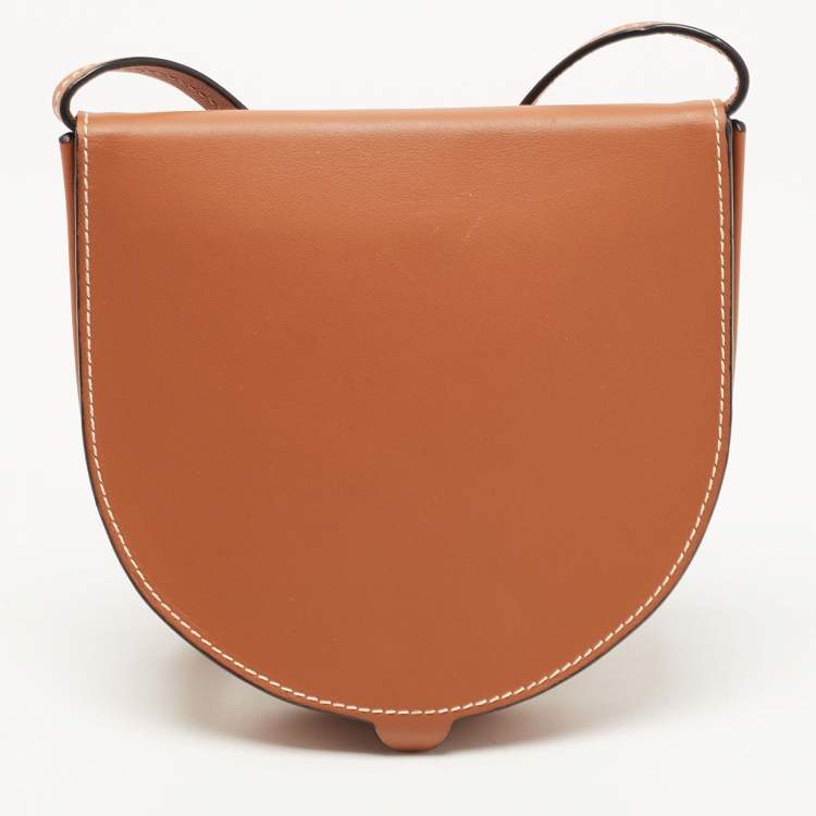 Pre Owned Loewe Tan Leather Mini Heel Pouch Bag