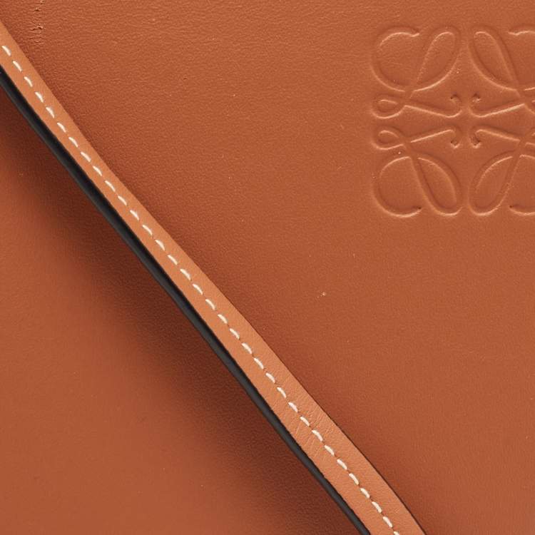 Pre Owned Loewe Tan Leather Mini Heel Pouch Bag