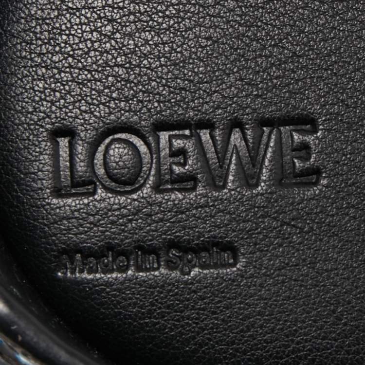Pre Owned Loewe Teal/Black Python Elephant Shoulder Bag
