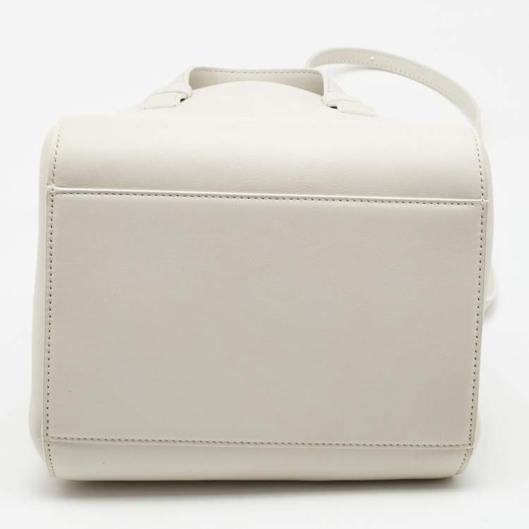 Pre Owned Loewe White Leather Hammock Nugget Tote