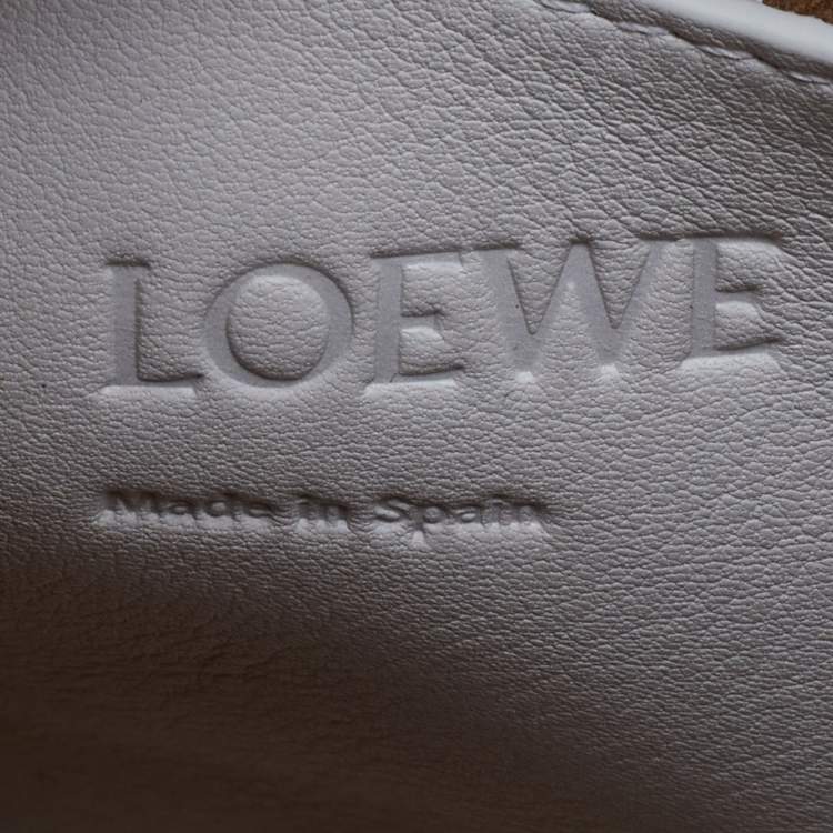 Pre Owned Loewe White Leather Hammock Nugget Tote