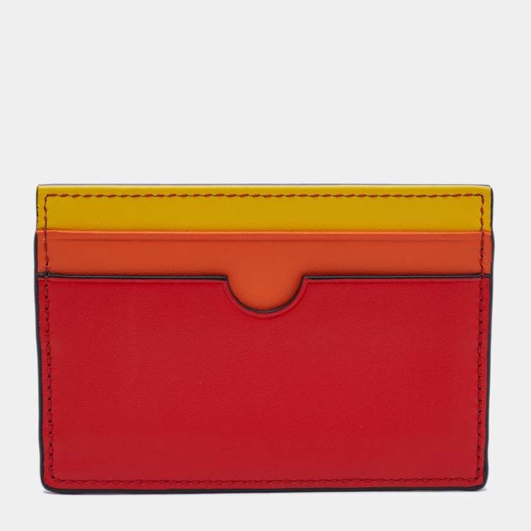 Pre Owned Loewe Multicolor Leather Card Holder