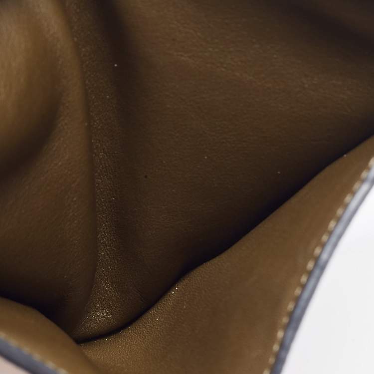 Pre Owned Loewe Old Rose Leather Bifold Compact Wallet
