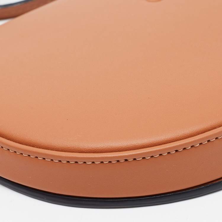 Pre Owned Loewe Brown Leather Mini Heel Duo Pouch Bag