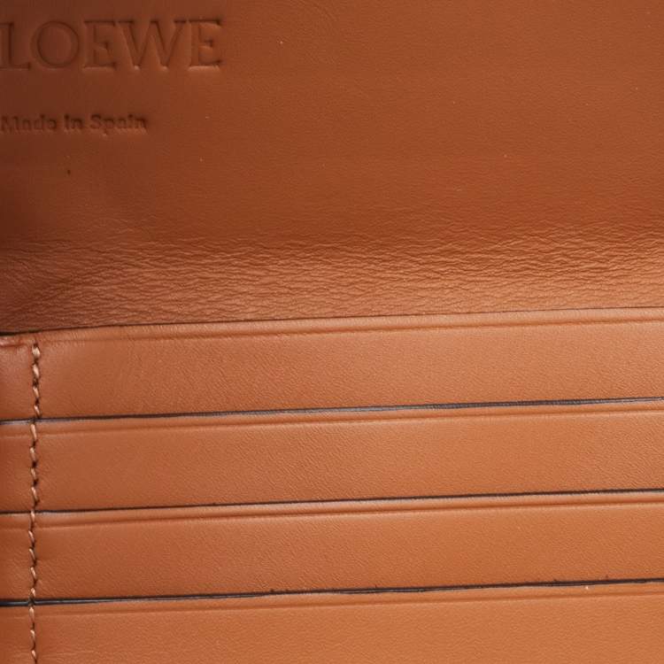 Pre Owned Loewe Brown Leather Mini Heel Duo Pouch Bag