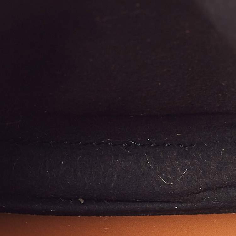 Pre Owned Loewe Brown Leather Mini Heel Duo Pouch Bag