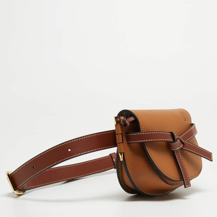 Pre Owned Loewe Brown Leather Gate Belt Bag