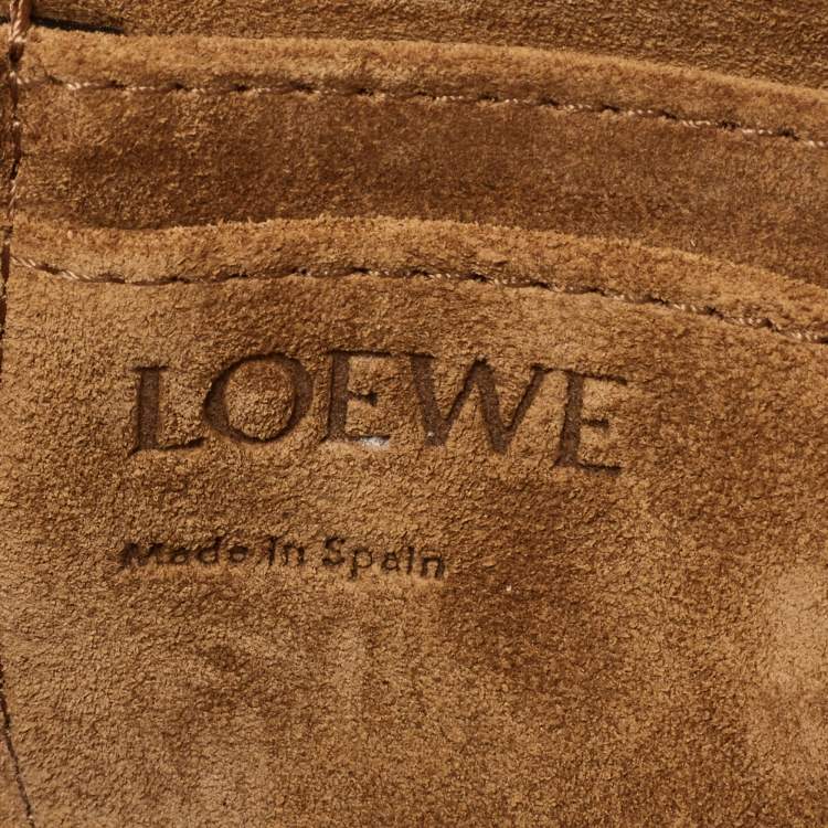 Pre Owned Loewe Tan Leather Mini Gate Crossbody Bag