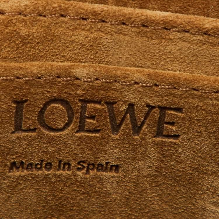 Pre Owned Loewe Red Leather Mini Gate Crossbody Bag